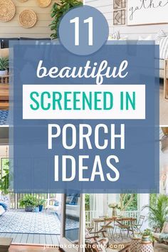 Small Enclosed Porch, Small Screened Porch, Screened In Porch Ideas, Lanai Decorating, Enclosed Front Porches, Screened In Porch Diy, Back Porch Designs, Front Porch Furniture, Porch Wall Decor