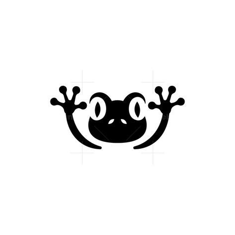 A fun design of a frog logo for your brand Gecko Logo Design, Frog Logo Design, Frog Silhouette, Frog Logo, Black Frog, Frog Tattoo, Pet Frogs, Vinyl For Cars, Drawing Ideas List