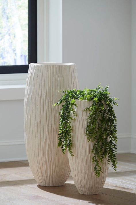 Buy Phillips Collection Rucco Planter Md PH63995 - American Home Furniture Tall Planters, Planter Design, White Planters, Modern Organic, Phillips Collection, Pot Designs, Small Planter, Large Planters, Concrete Planters