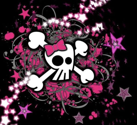 2000s Tumblr, Amor Emo, Scene Pfp, Girly Skull, 2000s Wallpaper, Scene Icon, Punk Wallpaper, Emo 2000s, Girl Skull