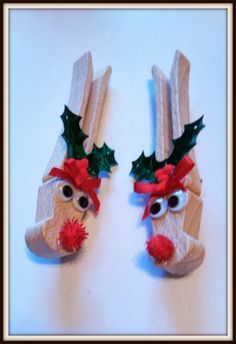 Double Treble Craft Adventures: Clothespin Reindeer Pin or Magnet {Craft} Clothespin Reindeer, Clothespin Crafts Christmas, Clothespin Diy Crafts, Wooden Clothespin Crafts, Clothespin Art, Clothespin Crafts, Christmas Clothespins, Pin Crafts, Magnet Crafts