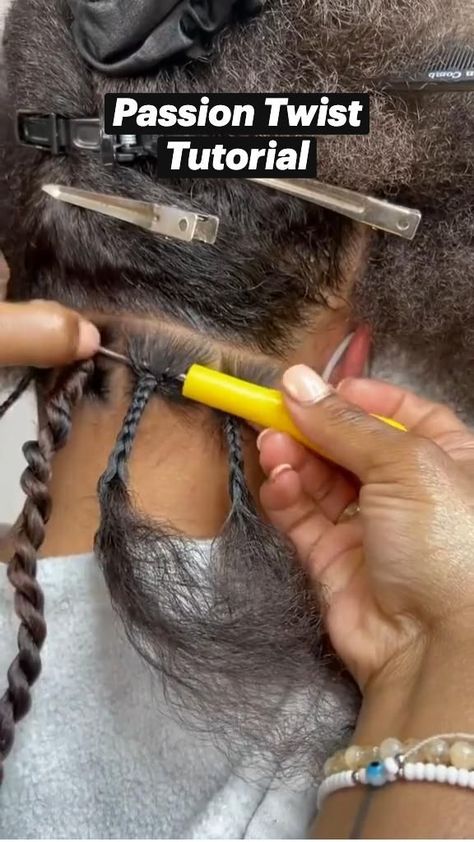 Hair tutorial: Passion Twist Hairstyle - Install in 2022 | Hair tutorial, Curly hair styles, Hair tips video Curl Care, Twist Hairstyle, Cabello Afro Natural, Passion Twists, Twisted Hair, Tutorial Hair, Big Box Braids Hairstyles, Hair Twist, African Hair Braiding Styles