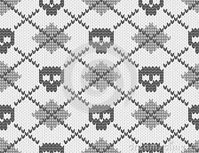 Knitted pattern with skulls Crochet Backdrop, Skull Afghan, Knitting Colorwork, Knitting Graphs, Crochet Scarf Diagram, Cross Stitch Skull, Motif Fair Isle, Fair Isle Chart, Skulls And Bones