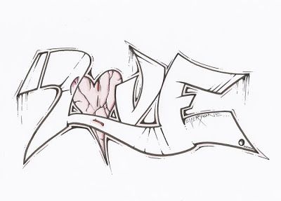 Guerriero Samurai, Easy Graffiti, Easy Graffiti Drawings, Graffiti Lettering Alphabet, Graffiti Art Letters, Graffiti Heart, Graff Art, Love Graffiti, Graffiti Tattoo