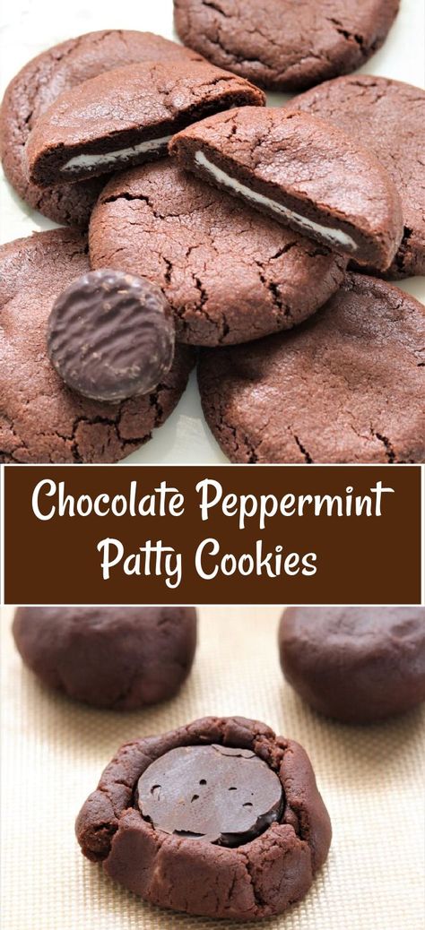 York Peppermint Patty Recipes, Peppermint Patty Cookies, Peppermint Patty Recipe, Cookie Dough Frosting, York Peppermint Patty, Baking Treats, Easy Sweets, Raspberry Cookies, Peppermint Patty