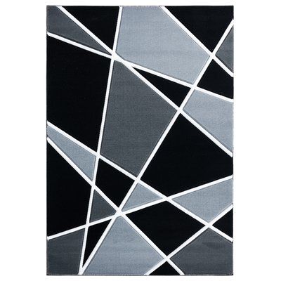 Pola Cat Dinding, Geometric Wall Paint, Abstract Runner Rug, Bedroom Wall Designs, Bedroom Wall Paint, Wall Paint Designs, Black Area Rugs, Geometric Area Rug, Abstract Rug