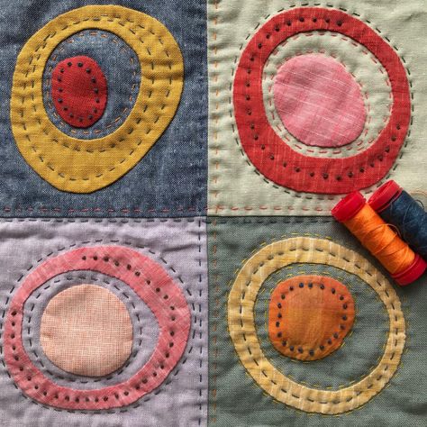 Modern Applique Patterns, Hand Applique Quilts, Modern Applique Quilts, Appliqué Quilt Patterns, Geometric Applique Designs, Applique Geometric Patterns, Jo Avery Quilts, Applique Hand Stiches, Contemporary Applique