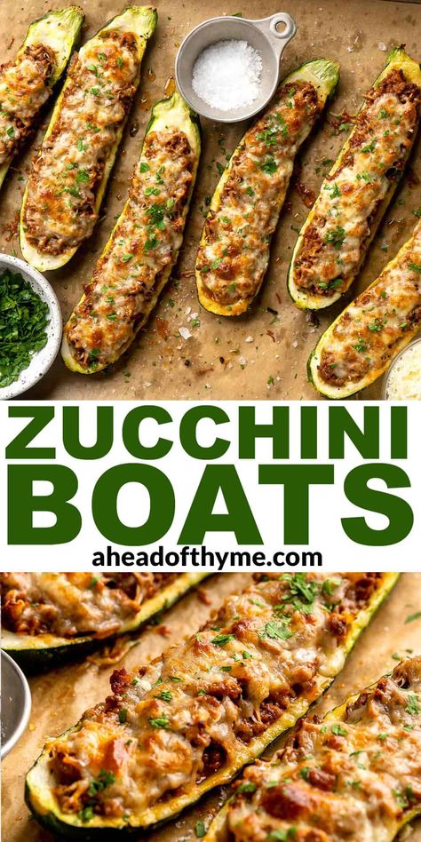 Stuffed Zucchini Boats Meatball Stuffed Zucchini Boats, Stuffed Zucchini Boats With Sausage, Zucchini Low Carb Recipes, Zucchini Lasagna Boats, Baked Squash And Zucchini Recipes, Stuffed Zucchini Recipes, Baked Zucchini Boats, Stuffed Recipes, Boat Recipes