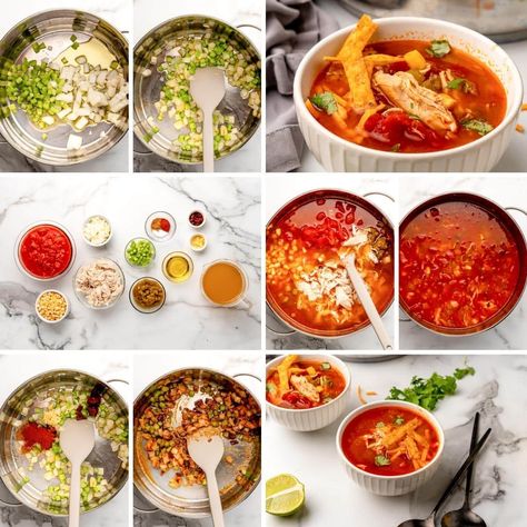 This copycat version of Chili's Southwest Chicken Soup is every bit as delicious as the original - and super easy to make at home! Chilis Southwest Chicken Soup, Chicken Poblano Soup, Poblano Soup, Southwest Chicken Soup, Tex Mex Chicken, Leftovers Soup, Southwest Chicken, Mexican Soup, Chili Soup