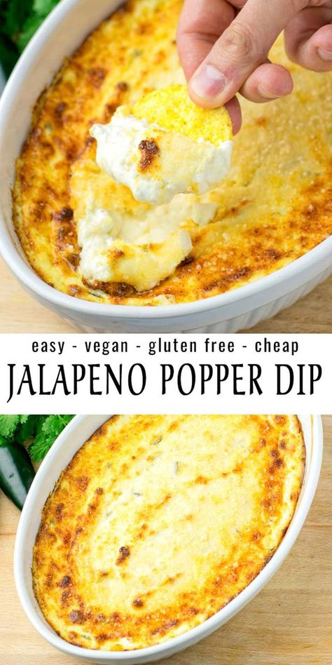 Vegan Apps, Dip Vegan, Jalapeno Dip, Jalapeno Popper Dip, Popper Dip, Pasta Vegetariana, Vegan Party Food, Vegan Party, Vegan Dip