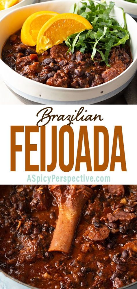 Brazilian Stew Recipe, Pork And Black Beans Recipe, Brazilian Dinner Ideas, Pork And Black Bean Chili, Brazilian Pork Recipes, Pork Black Beans And Rice, Brazilian Black Bean Stew, Brazil Recipes Authentic, Brazilian Meat Recipes