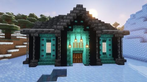 This tutorial will teach you how to build an warped wood house in Minecraft – and it'll be simple enough for even beginners to understand. After watching this tutorial, you'll be able to build an mud brick house in no time! #minecrafthouse #minecraftwarpedhouse #minecraftwarpedwoodhouse #minecraftwarpedwood #minecraft Minecraft Houses Warped Wood, Warped Wood Builds Minecraft, Warped Stem Houses Minecraft, Minecraft Warped Wood House, Warped Planks Minecraft House, Nether Wood House Minecraft, Warped Minecraft Builds, Minecraft Warden House, Minecraft Warped Builds