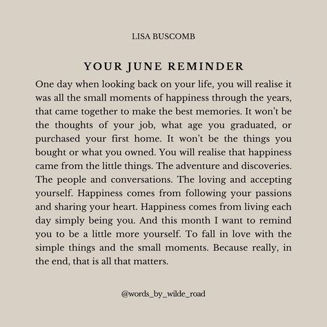 Hello June 🤍 a few words for your month ahead from my book Lessons & Reminders. June Reminders, Quotes About June, June Poetry, Book Lessons, Wellbeing Quotes, Hello June, Love Facts, Something To Remember, Knowledge Quotes