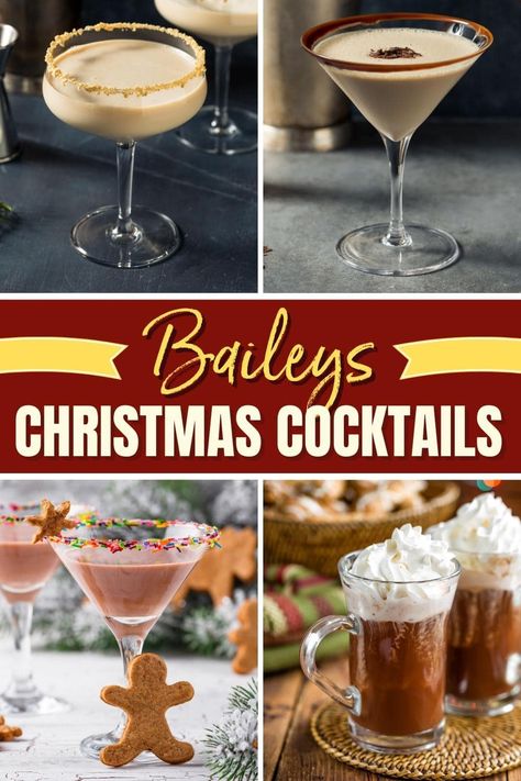 Christmas Day Drinks Holiday Cocktails, Bailey's Cocktail Recipes, Baileys Drinks Christmas, Baileys Holiday Cocktails, Baileys Light Recipes Drinks, Baileys Cocktails Christmas, Holiday Drinks Baileys, Drinks With Baileys And Kahlua, Holiday Baileys Drink