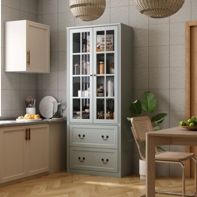 Woodside Homes, Pantry Storage Cabinets, Tall Storage Unit, Slide Door, Home Aesthetics, Dining Room Hutch, House Keeping, Dining Cabinet, Cabinet Wood