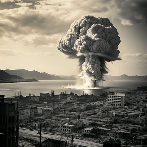 Nagasaki 1945, Nuclear Warfare, Battle Of Saipan, Ww2 Bomb, Battle Of Crete, Battle Of Moscow, Hiroshima Nagasaki, Hiroshima City, Nuclear Explosion