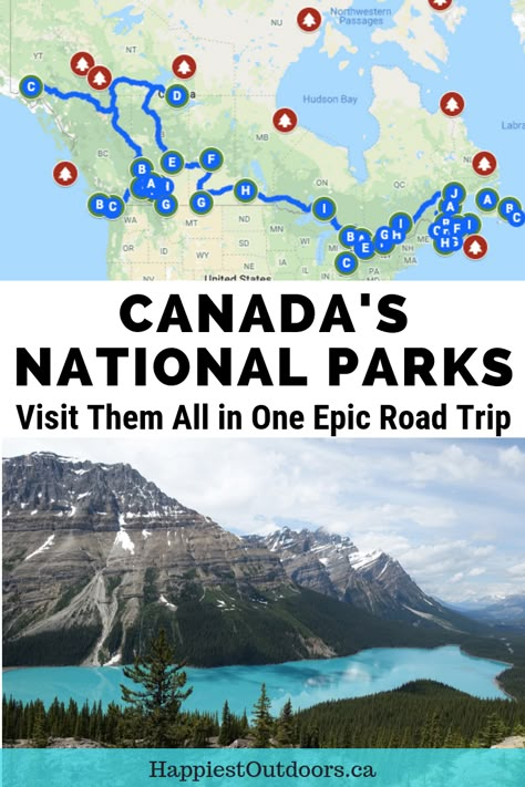 This epic road trip across Canada visits all of Canada's National Parks. Drive across Canada stopping in every single Canadian National Park, plus all the major cities and provincial capitals. How to visit all the National Parks in Canada. #Canada #NationalParks #roadtrip #CanadianNationalParks #NationalParksinCanada #NationalParksCanada #CanadaNationalParks #Canadaroadtrip #driveacrossCanada Canadian National Parks, National Parks Road Trip, Canadian Road Trip, Road Trip Map, Usa Roadtrip, Canada National Parks, Canada Travel Guide, Canadian Travel, Canada Road Trip