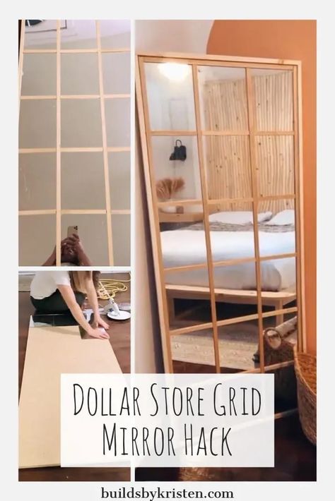 Walmart Mirror Hack Square, Cheap Diy Mirror Wall, How To Make A Big Mirror Diy, Diy Entryway Mirror, How To Make A Mirror Look Like A Window, Picture Frame Mirror Wall, Large Mirror In Bedroom On Wall, Walmart Mirrors On Wall Diy, Mirror That Looks Like Window