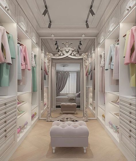 Walk In Closet Aesthetic, A Walk In Closet, Designer Room, Dream Closet Design, Luxury Closets Design, Closet Decor, Dream House Rooms, Luxury Rooms, Room Design Bedroom