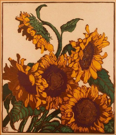 Sunflower Art Drawing, Sunflowers Illustration, Sunflower Mural, Sunflowers Aesthetic, Sunflower Aesthetic, Sunflowers Art, Sunflowers Painting, Sunflower Illustration, Sunflower Drawing