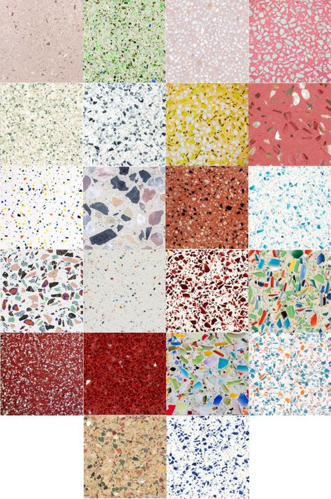 The Royal Geek: The Sims 4 CC, The next set of flooring, also 30 swatches.... Terazzo Floor, Sims 4 Maxis Match, Colorful Terrazzo, Materials Board Interior Design, Maxis Match Cc, Muebles Sims 4 Cc, Glass Countertops, Terrazzo Tile, Modern Mosaics