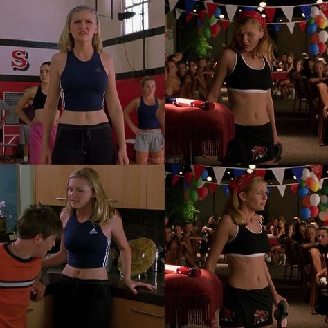 Torrance’s outfits in Bring It On 📣 Which outfit’s your favourite? • Bring It On M ‧ 2000 ‧ 1h 38m • #bringiton #movie #movies #outfit #outfits #kirstendunst #2000s #00s #cheer #cheerleading #cheerleader #cheerleaders Do you like Torrance’s outfits? Bring It On Fashion, Bring It On All Or Nothing Outfits, Bring It On Torrance, Bring It On All Or Nothing, Bring It On Aesthetic, Bring It On Movie, Bring It On Outfits, 2000 Outfit, 2000s Inspired Outfits