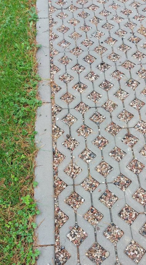 Paver Mold Concrete Paving Slabs, Eco Parking Grass Pavers, Concrete Cement Driveway Paving Blocks Moulds. - Etsy Green Driveway, House Walkway, Driveway Path, Stepping Stone Path, Concrete Paving Slabs, Mold For Concrete, Cement Pavers, Paver Molds, Grass Pavers