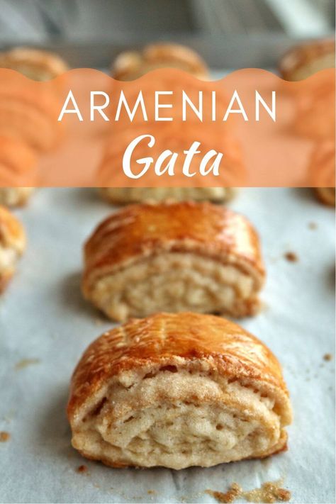 Armenian Gata Bread, Raisin Pastry Recipes, Armenian Easter Recipes, Armenian Bread Recipes, Armenian Recipes Desserts, Armenian Cookies Recipe, Armenian Christmas Food, Gata Recipe Armenian, Armenian Cookies