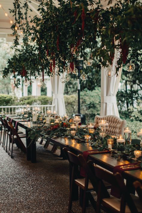 Check out more moments from this beautiful earthy fall wedding here! An Earthy Fall Garden Wedding | CJ's Off The Square Garden Venue | Nashville Garden Wedding + Event Venue | CJ's Off the Square | #intimategardenwedding #nashvillegardenweddingvenue Lush Fall Wedding, Fall Bridgerton Wedding, September Garden Wedding, Earthy Fall Wedding, Boohoo Wedding, Pavillion Wedding, Elvish Wedding, Vases Centerpieces, Fall Garden Wedding