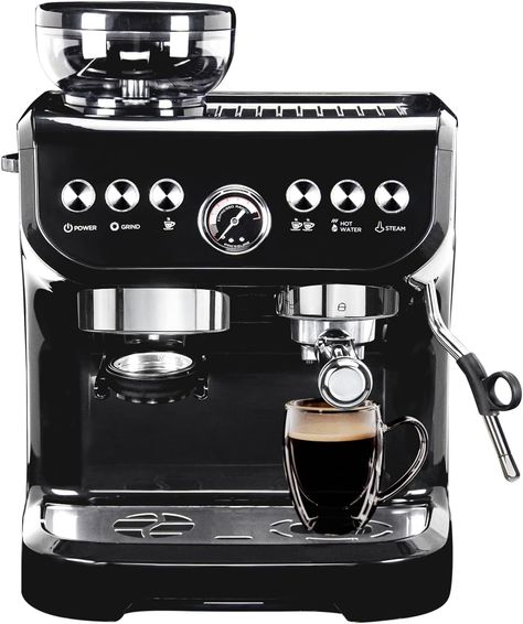 Coffee Maker With Grinder, Coffee Maker Machine, Cappuccino Machine, Automatic Espresso Machine, Milk Foam, Bar Coffee, Espresso Maker, Milk Frother, Coffee Latte