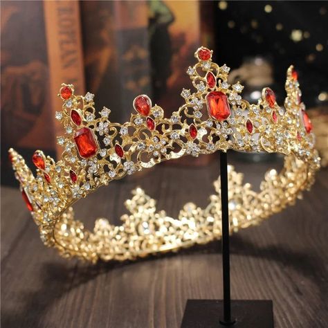 Gold Crown Wedding, Gold Bridal Crown, Orange Crown, Floral Headband Wedding, Gold Bridal Crowns, Headband Wedding Hair, Crystal Circle, Wedding Hair Headband, Crystal Bridal Tiaras