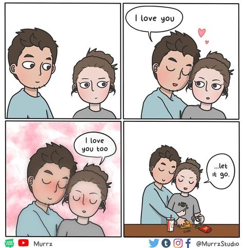 Relationship Comics, Cute Couple Comics, Couples Comics, Anime Muslim, Cute Couple Cartoon, Cartoon Memes, Girl Problems, Couple Cartoon, Cute Comics