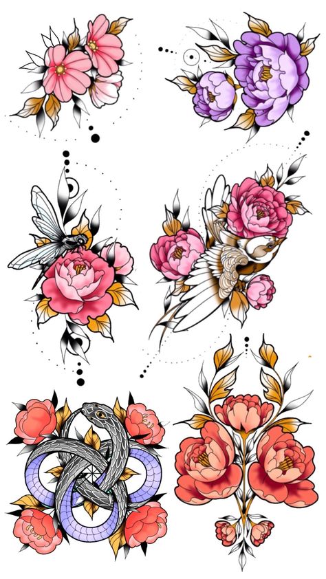 Peony Simple Tattoo, Colored Flash Tattoos, American Traditional Flower Tattoo, Colour Tattoos, Vintage Tattoo Art, Art Nouveau Tattoo, Neo Tattoo, American Traditional Tattoo Ideas, Traditional Tattoo Flowers