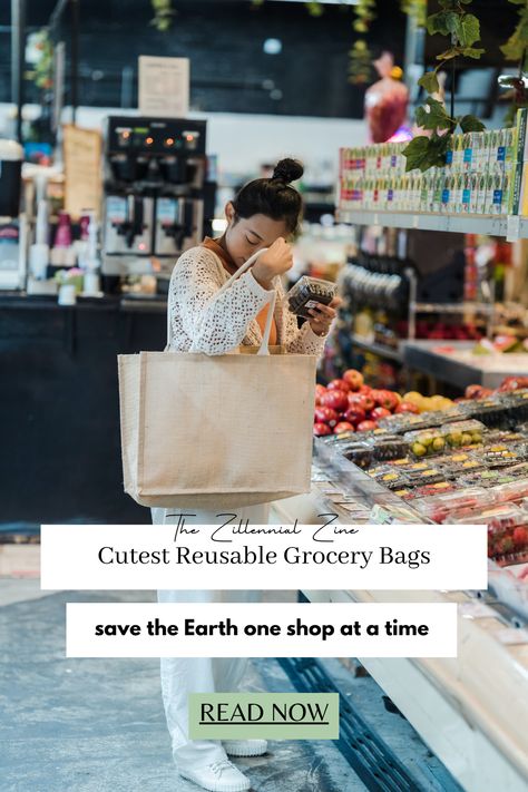 Cute reusable bags reusable shopping bags reusable grocery bags cutest reusable grocery bags sustainability granola girl sustainable efforts sustainable shopping sustainable fashion French Market Bag, Fruit Bag, Find Your Aesthetic, Health Articles Wellness, Reusable Produce Bags, Walking Out, Save The Earth, Shop Bags, Grocery Tote