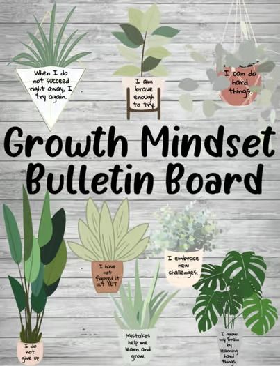 Growth Mindset Boho Bulletin Board by Teaching with April Showers Good Vibes Bulletin Board, Grow Bulletin Board Ideas, Plant Bulletin Board Ideas, Notice Board Decoration Ideas For School, Cute Bulletin Boards For Classroom, Plant Bulletin Board, Classroom Bulletin Boards High School, Kudos Board, Nature Classroom Theme