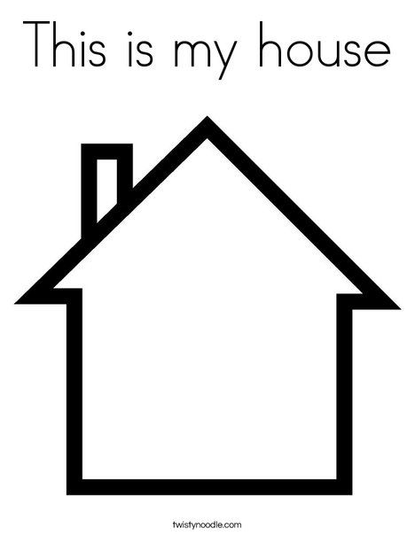 This is my house Coloring Page - Twisty Noodle Family House Craft Preschool, Build A House Preschool Activity, Community Coloring Pages, House Pattern Printable, Family And Home Theme Preschool, Crafts About Family For Toddlers, Buildings Theme Preschool, My House Preschool, House Worksheets For Preschool