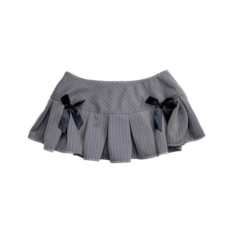 #greypinstripe #pintripeskirt #miniskirt #greyskirt #grey #pinstripe #skirt #skirtwithbows Pinstripe Skirt Outfit, Slaughterhouse Rulez, Skirt Png, Idea Clothes, Fairy Goddess, Pinstripe Skirt, Kawaii Skirt, Skirt Aesthetic, Pleats Skirt