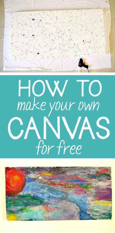 Make Your Own Canvas With Kids Diy Family Canvas Painting, How To Make Canvas Board At Home, Family Painting Ideas Diy Canvas Fun, Diy Canvas Photo Transfer, Diy Canvas Portrait Photo Transfer, Cleaning Art, Evergreen Art, Make Your Own Canvas, Homemade Canvas