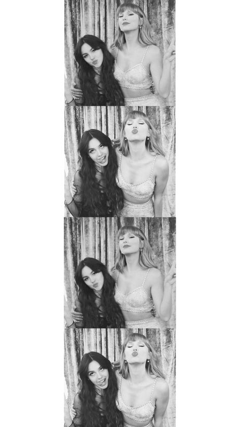 Taylor Swift And Olivia Rodrigo Poster, Olivia Rodrigo And Taylor Swift Polaroid, Book Marks Black And White, Taylor Swift Photo Booth Strip, Olivia Rodrigo With Taylor Swift, Taylor Swift Folklore Bookmark, Photobooth Taylor Swift, Scrapbook Stickers Printable Taylor Swift, Taylor Swift Photostrip