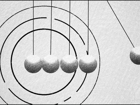 Newtons Cradle Tattoo, Newtons Cradle, Newton's Cradle, Motion Graphs, Abstract Graphic Design, Motion Graphics Design, Motion Design Animation, Graphics Inspiration, Black And White Portraits