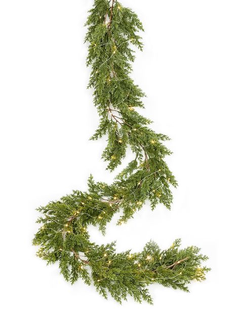 PRICES MAY VARY. 6Ft Christmas Garland with 50Led lights: Artificail Pine Christmas Garland, holidays decoration for Christmas trees, Mantelpiece, Stair handrail, creating a unique atmosphere for your Christmas. DIY Christmas Garland,Adjustable Branch---The Xmas garland is made of wire.you can bend and shape it to any decor you want. Link garland together to put around the front porch. Or the spruce garland can be twined around the staircase. Christmas Pine Garland is perfect for decorating fire Garland On Porch Railing, Greenery Christmas Decor, Realistic Garland, Christmas Doorway Decorations, Cypress Garland, Garland For Fireplace, Spruce Garland, Staircase Christmas, Archway Decor