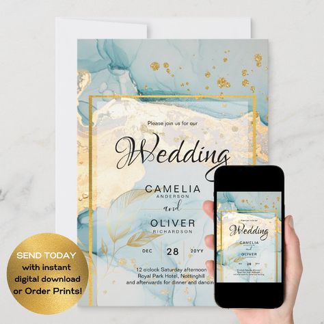 Beautiful Sea Glass Gold Wedding Invite Turquoise Gold Wedding Invite, Zazzle Wedding Invitations, Royal Park Hotel, Elegant Hotel, Turquoise Wedding, Teal Turquoise, Gold Wedding Invitations, Beautiful Sea, Wedding Mood Board