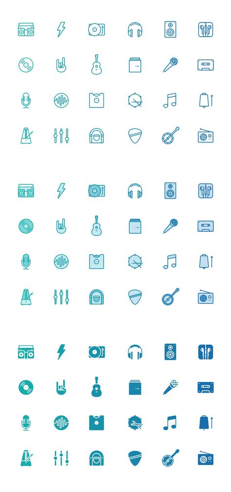 Musicons free PSD icons Icon Styles Design, Music Icon Logo, Symbol Of Music, Music Pause Play Symbol, Music Notation Symbols, Music Ux Design, Mini Microphone, Icon Style, Icon Design Inspiration