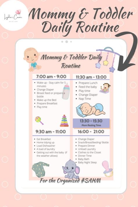 Toddler Daily Plan | New Mom Planner| New Born Baby Routine |Printable - Get yours here https://etsy.me/3ktNgAX - Being a mommy especially for the first time is a dramatic change. Apart from the physical changes of your body (mood swings etc.) you have to cope with an entire different routine you Toddler Daily Routine, Toddler Daily Schedule, New Mom Planner, Mom Daily Planner, New Baby Checklist, Cleaning Checklist Printable, Routine Printable, Daily Routine Planner, Christmas Planner Stickers