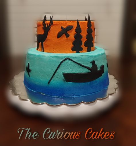 Cowboy Hat Cake, Fish Cake Birthday, Fishing Cake, Hunting Cake, Hat Cake, Hunting And Fishing, Bday Cake, Fish Cake, Grooms Cake