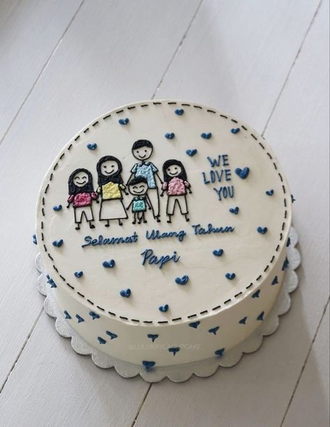 Cakes For Papa Birthday, Fathers Day Bento Cake Ideas, Mini Cake For Moms Birthday, Father'day Cake, Bday Cake For Papa, Father’s Birthday Cake, Cakes For Dads Birthdays, Cake Idea For Husband, Birthday Cake For Father Dads