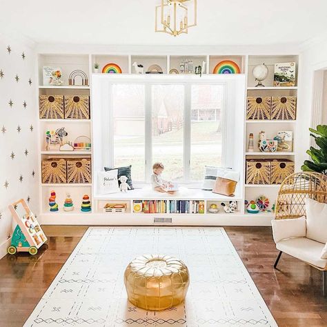 Small Playroom, Baby Playroom, Toddler Playroom, Kids Playroom Decor, Playroom Storage, Playroom Design, Toy Rooms, Big Girl Rooms, Kids Room Design