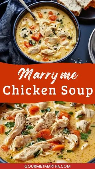 Looking for a soup that’ll impress your loved ones? This Marry Me Chicken Soup is rich, creamy, and full of irresistible flavors. Perfect for cozy nights or special occasions.  Try this recipe today – see full instructions. #MarryMeChickenSoup #CreamyChickenSoup #ComfortFood #ChickenSoupRecipe #HeartySoup #EasySoupRecipe Easy Marry Me Chicken, Marry Me Chicken Recipe, Marry Me Chicken, Chicken Soup Recipe, Creamy Chicken Soup, Small Pasta, Dinner Inspiration, Tender Chicken, Chicken Soup Recipes