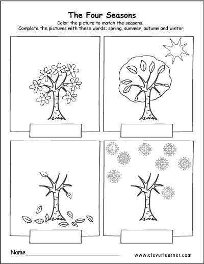 Spring, summer, fall and winter free worksheets for preschools #preschool #seasons #worksheets Season Worksheets For Preschool, Season Activities For Preschool, Science Kindergarten Worksheets, Preschool Seasons, Seasons Kindergarten, Winter Worksheet, Seasons Lessons, Spring Science, Seasons Worksheets