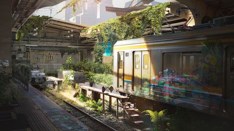 Environmental Concept Art, Train Station Art, Warehouse Layout, D20 Modern, Interior Concept Art, Abandoned Train Station, Environment Projects, Abandoned Warehouse, Thanks For The Help